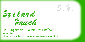 szilard hauch business card